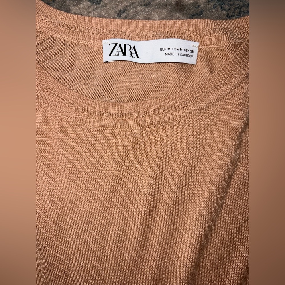 Zara Camel Knit Top